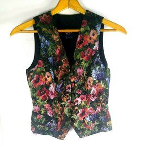 Vintage Floral Cottagecore Fitted Vest 1990s 8